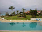 Grecian Park Hotel pool area - great for wedding receptions, with a glorious view out to sea